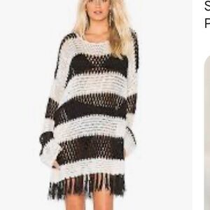 SHOW ME YOUR MuMu Black and Cream SWIM COVERUP